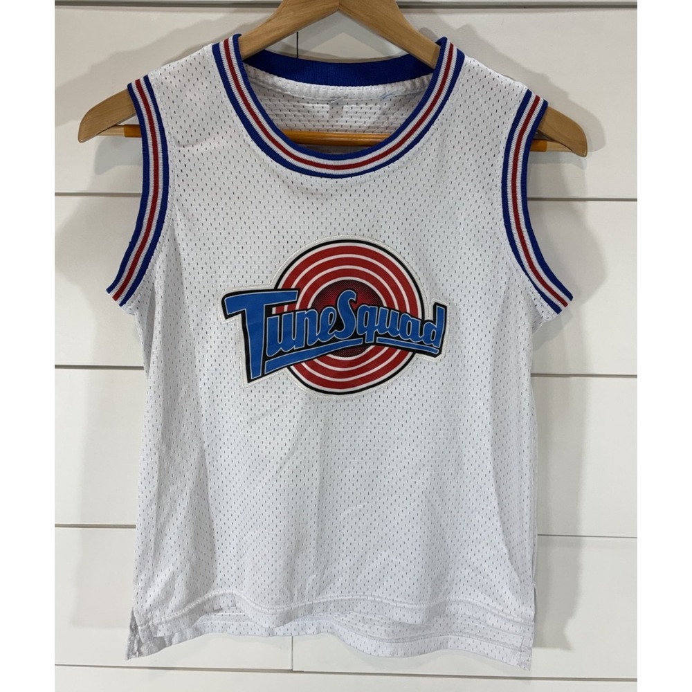 Tune Squad Michael Jordan 23 Basketball Jersey White Blue Red Youth Kids XS